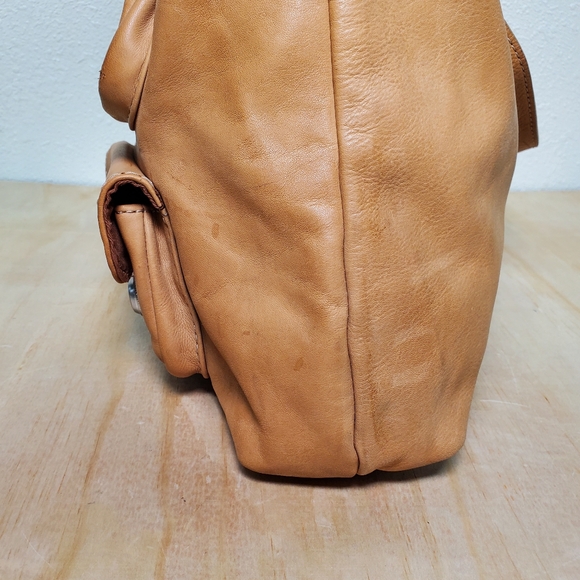 Kate Landry Natural Leather Moto Tote Bag - Picture 12 of 12